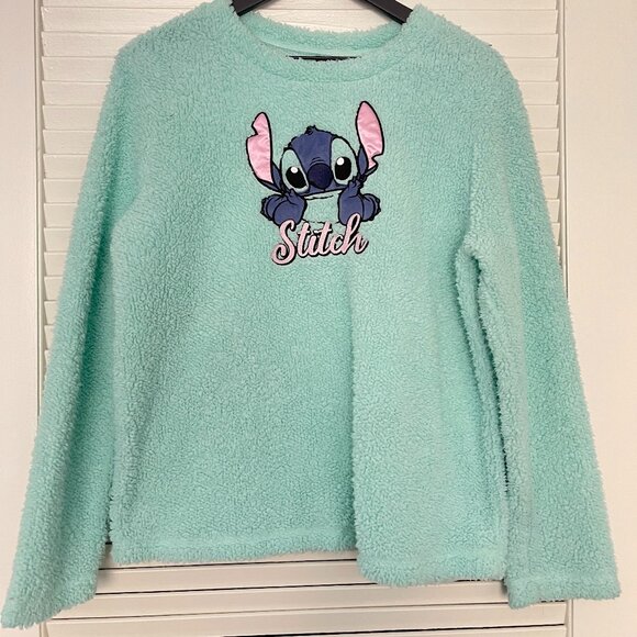 Fleece  Long Sleeve Pajama Top-Lilo & Stitch - Picture 1 of 4